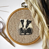 Thread Painting in Wool Badger