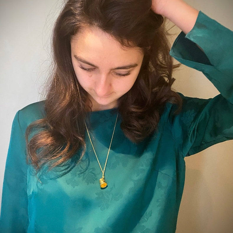 Alex Monroe x RSN Gold Plated Thimble Necklace
