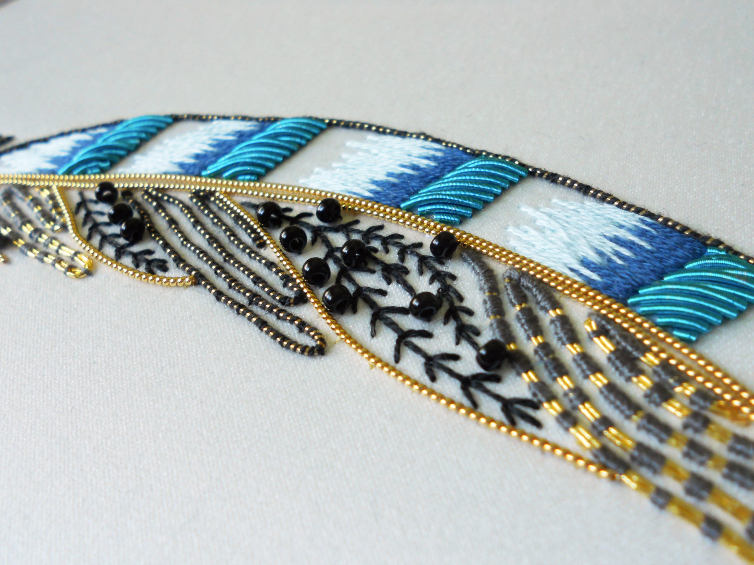 Metalwork Jay Feather by Helen Richman
