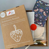 William Morris Inspired Strawberry Brooch