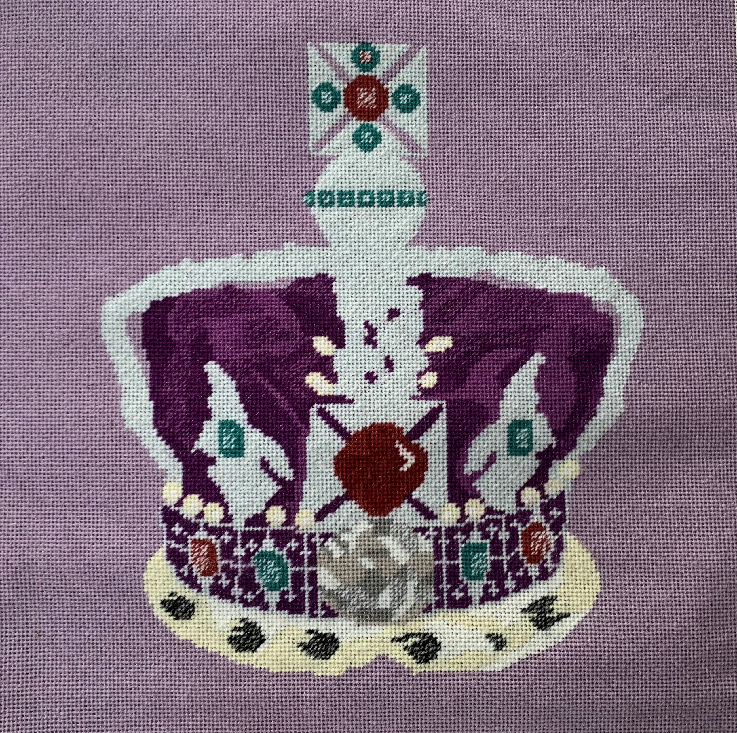 The Jubilee Crown Needlepoint Kit Cutout