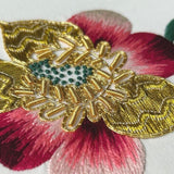 Gold and Silk Shaded Flower inspired by an 18th century embroidered dress at Mapperton House