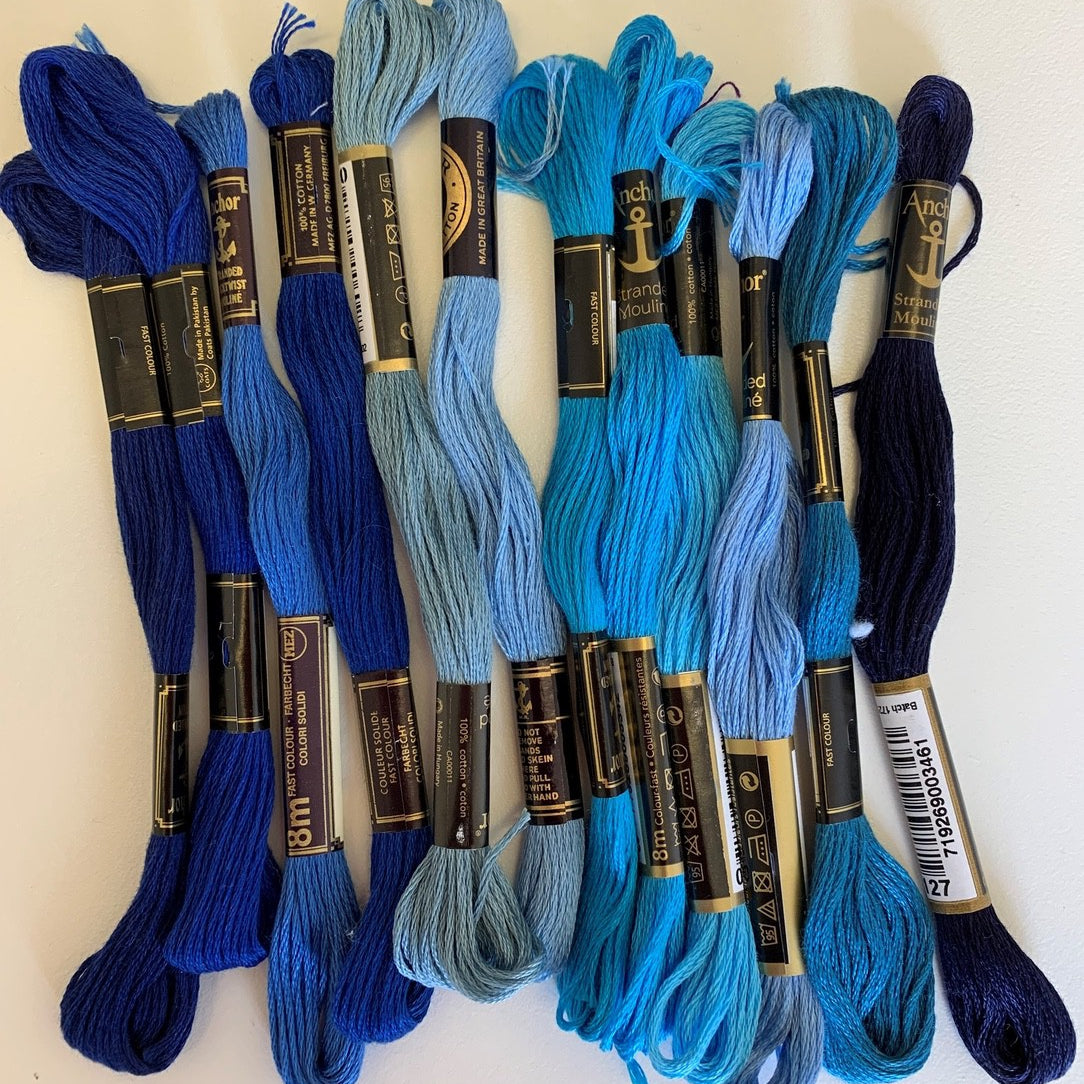 Donated Items blue thread