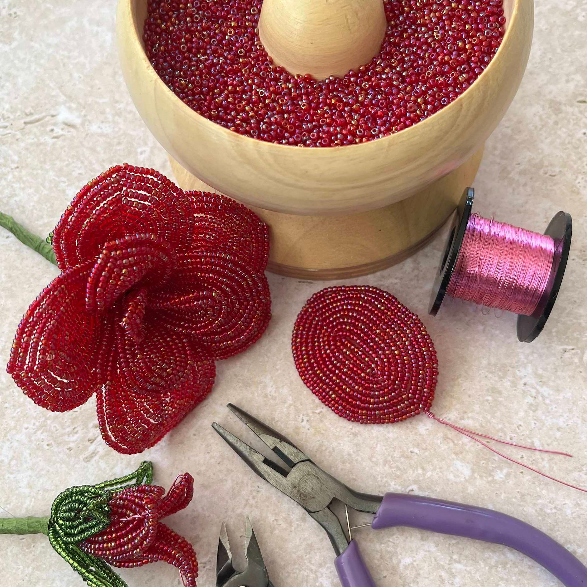 French Beaded Florals: The Rose with The Beaded Florist