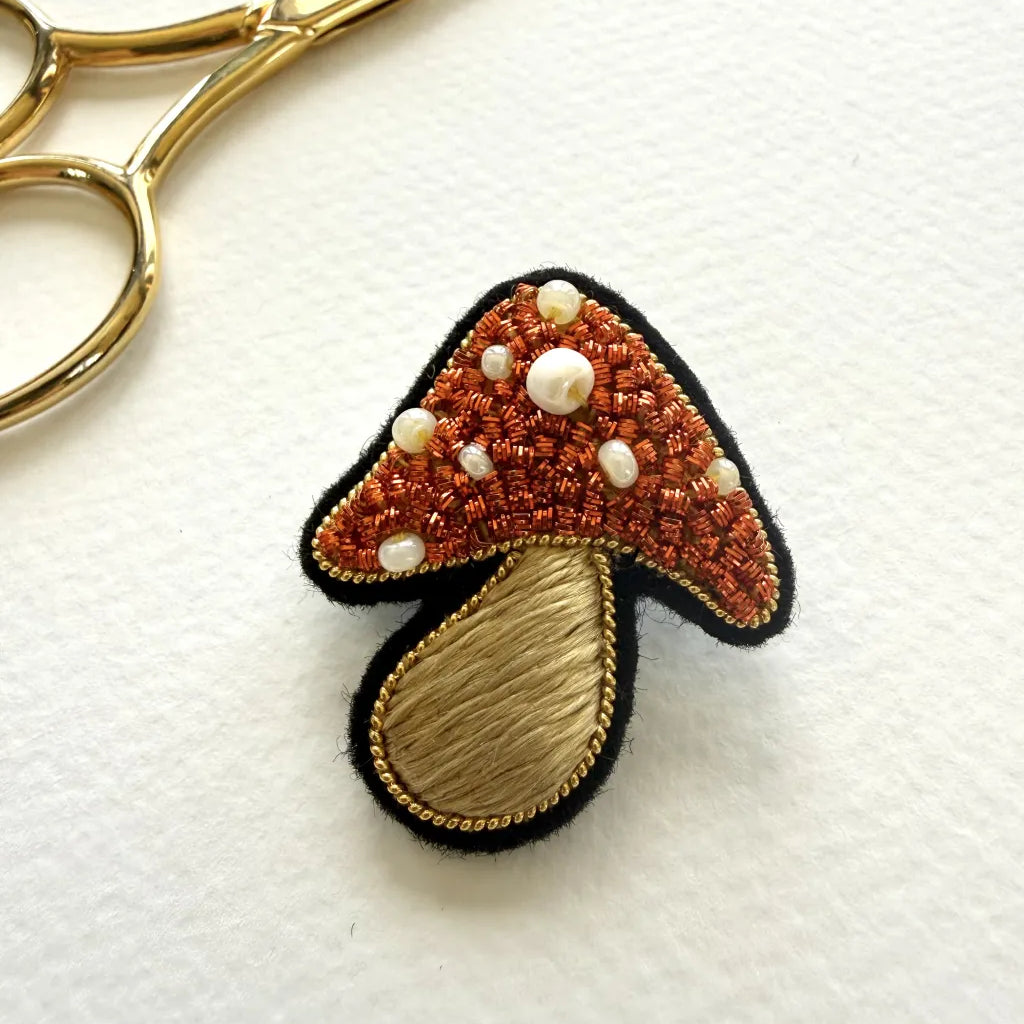Woodland Fly Agaric Brooch with Eliza Gomersall