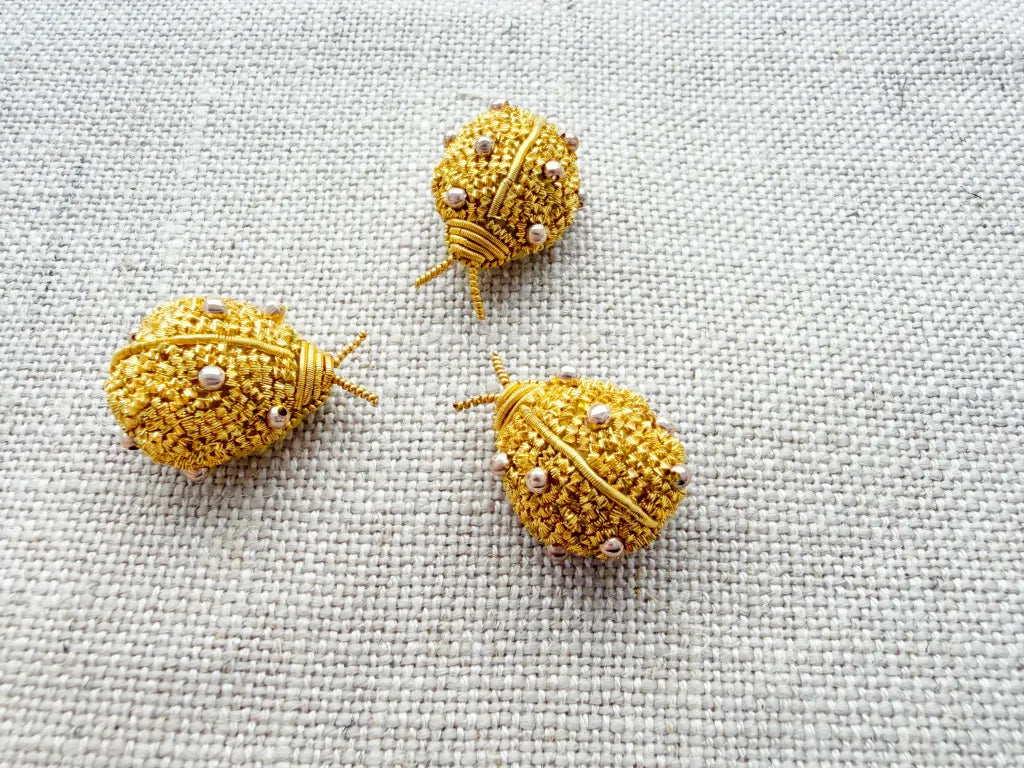 Goldwork Ladybird Pin with Amy Tang