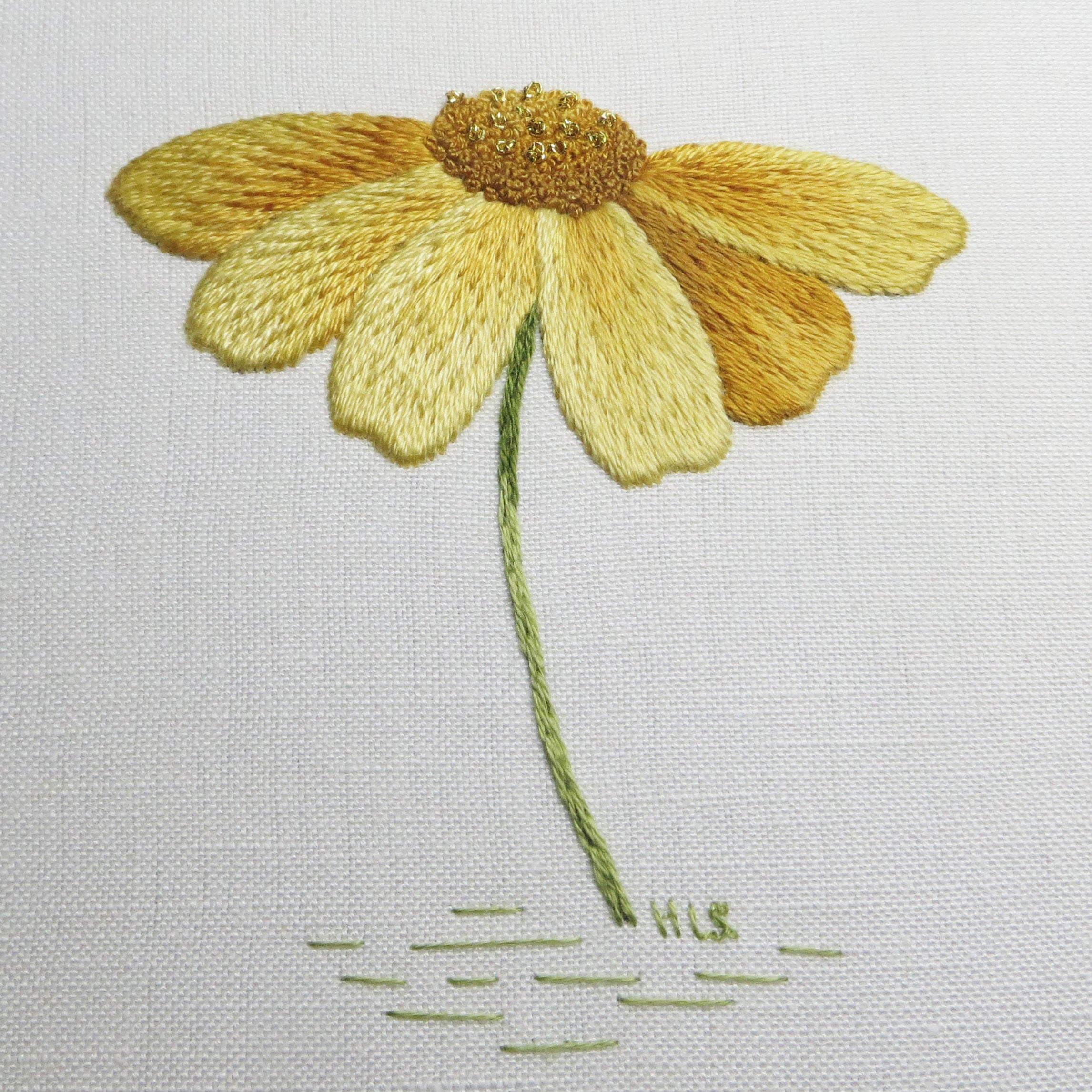 RSN Exclusive: Silk Shaded Daisy Embroidery Kit by Helen Stevens