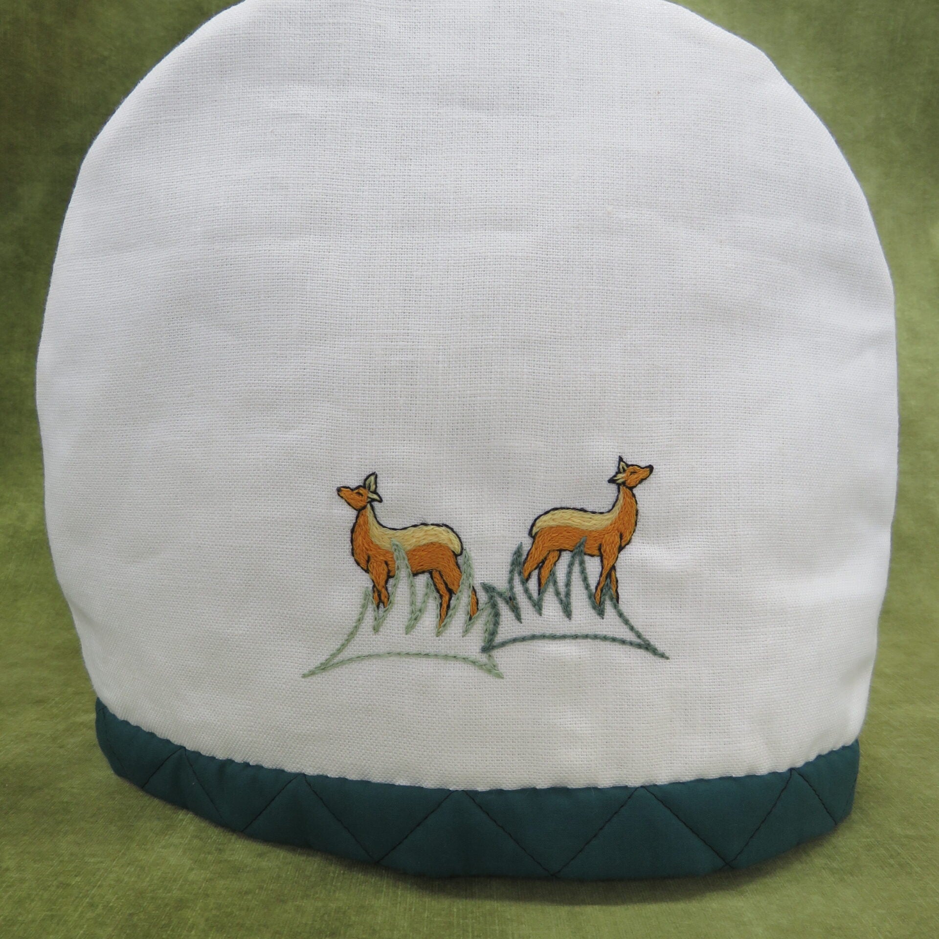 RSN Embroidery Studio: Art Deco Deer Tea Cosy Embroidery Kit
