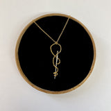 Back in Stock - Alex Monroe x RSN Twisting Thread & Needle Necklace, Silver & Gold Plate