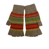 Coming Soon Fairisle Pure New Wool Fingerless Gloves made in Scotland
