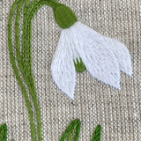 RSN A Year in Flowers:  January - Snowdrop Embroidery Kit