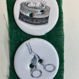 Set of 5 Handmade Porcelain Buttons