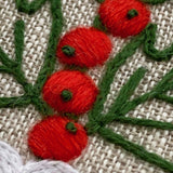 RSN A Year in Flowers: December - Holly Embroidery Kit by Natalie Rowe