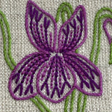 RSN A Year in Flowers:  February - Violet Embroidery Kit by Natalie Rowe