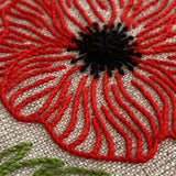 RSN A Year in Flowers: August - Poppy Embroidery Kit by Natalie Rowe