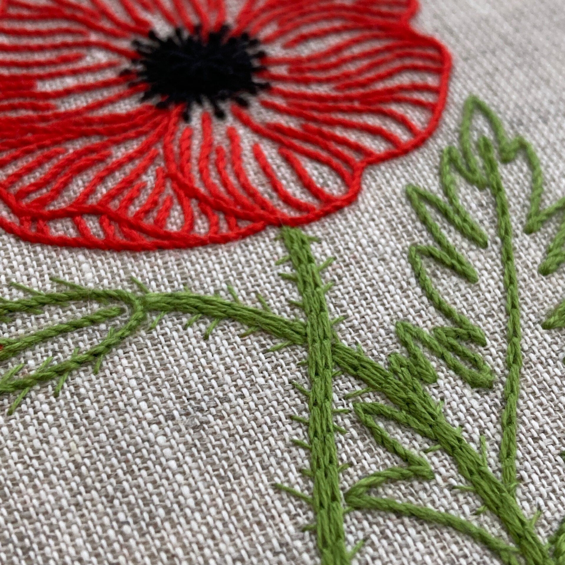 RSN A Year in Flowers: August - Poppy Embroidery Kit by Natalie Rowe