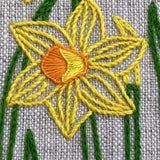 RSN A Year in Flowers:  March - Daffodil Embroidery Kit by Natalie Rowe