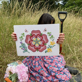 RSN Studio: The Nation's Garden Embroidery Kit - Flower Emblems from the United Kingdom