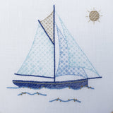 RSN Exclusive Sailing Boat Embroidery Kit by Jessica Ingram