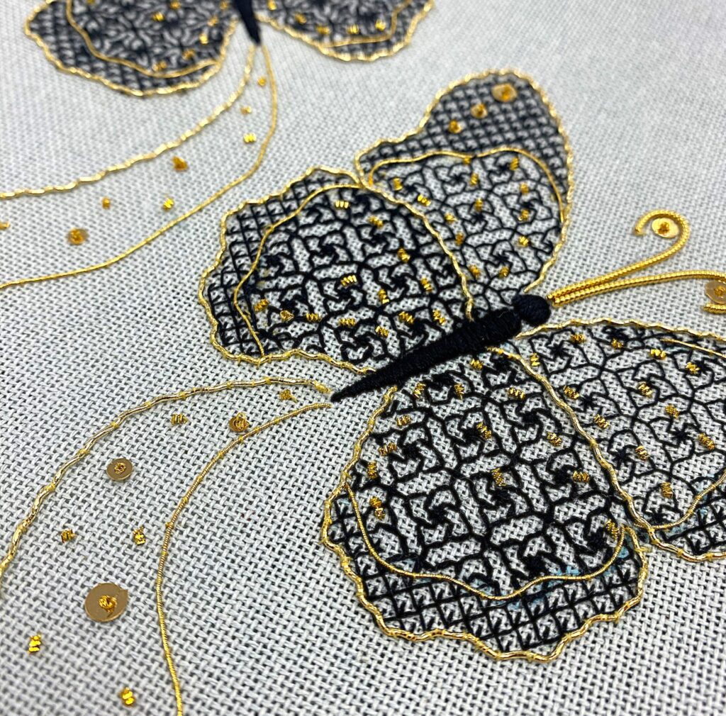 RSN Exclusive Gold and Blackwork Butterflies by Amanda Rymel