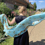 RSN Collection Rose Silk Habootai Scarf
