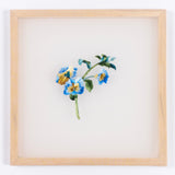‘Blue Pansy’  Long &amp; Short Stitch Silk Embroidery Kit