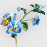 ‘Blue Pansy’  Long &amp; Short Stitch Silk Embroidery Kit