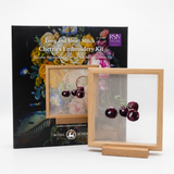 ‘Cherries’  Long & Short Stitch Silk Embroidery Kit