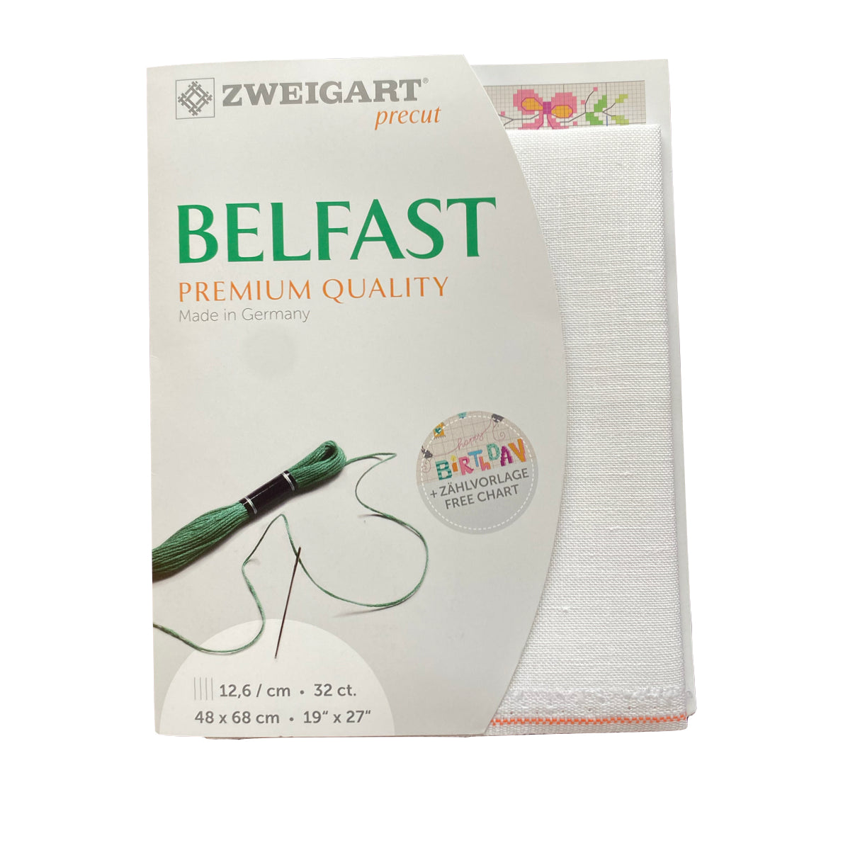 Zweigart pre-cut white Belfast Linen