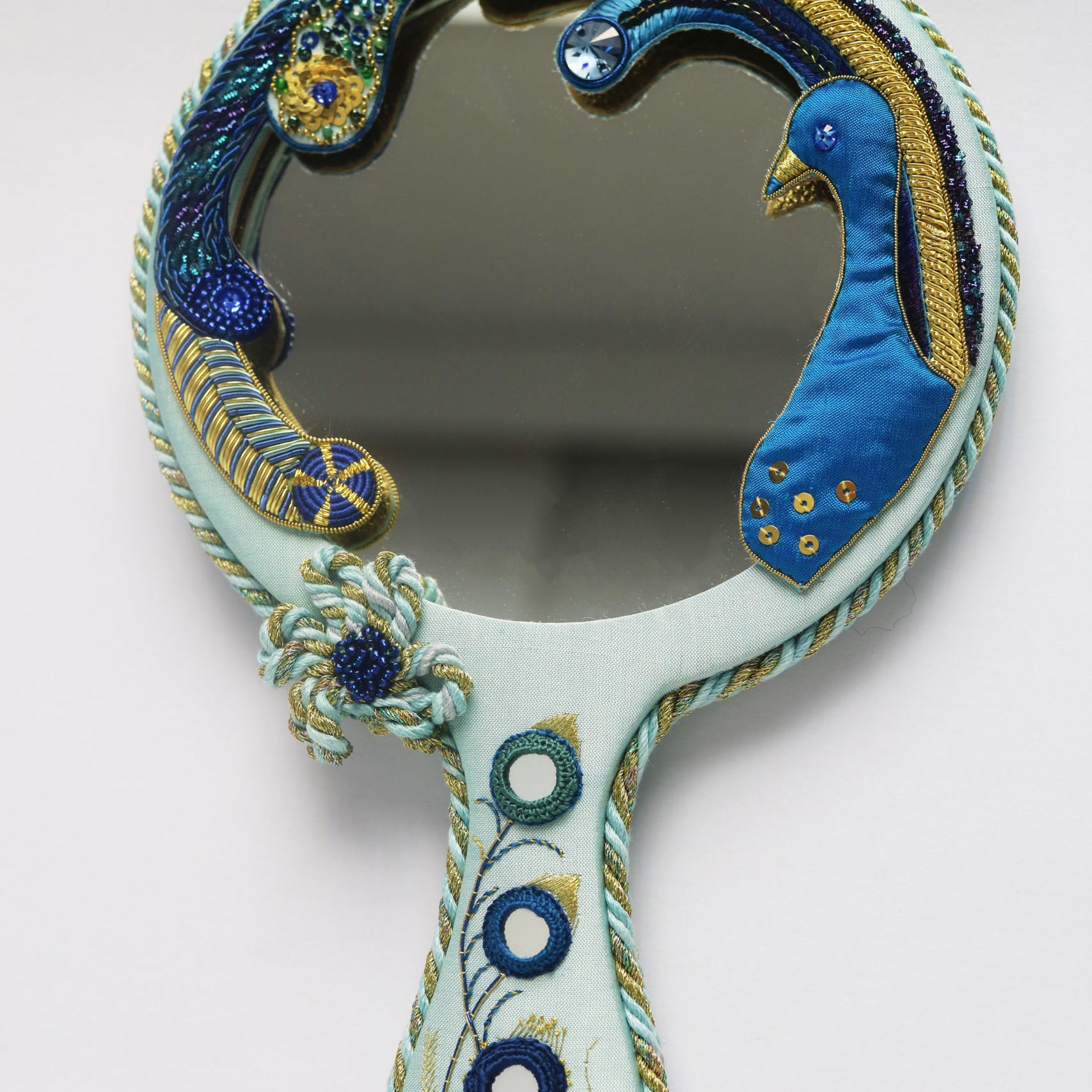 RSN Exclusive Silk Shading & Goldwork Peacock by Jung Byun