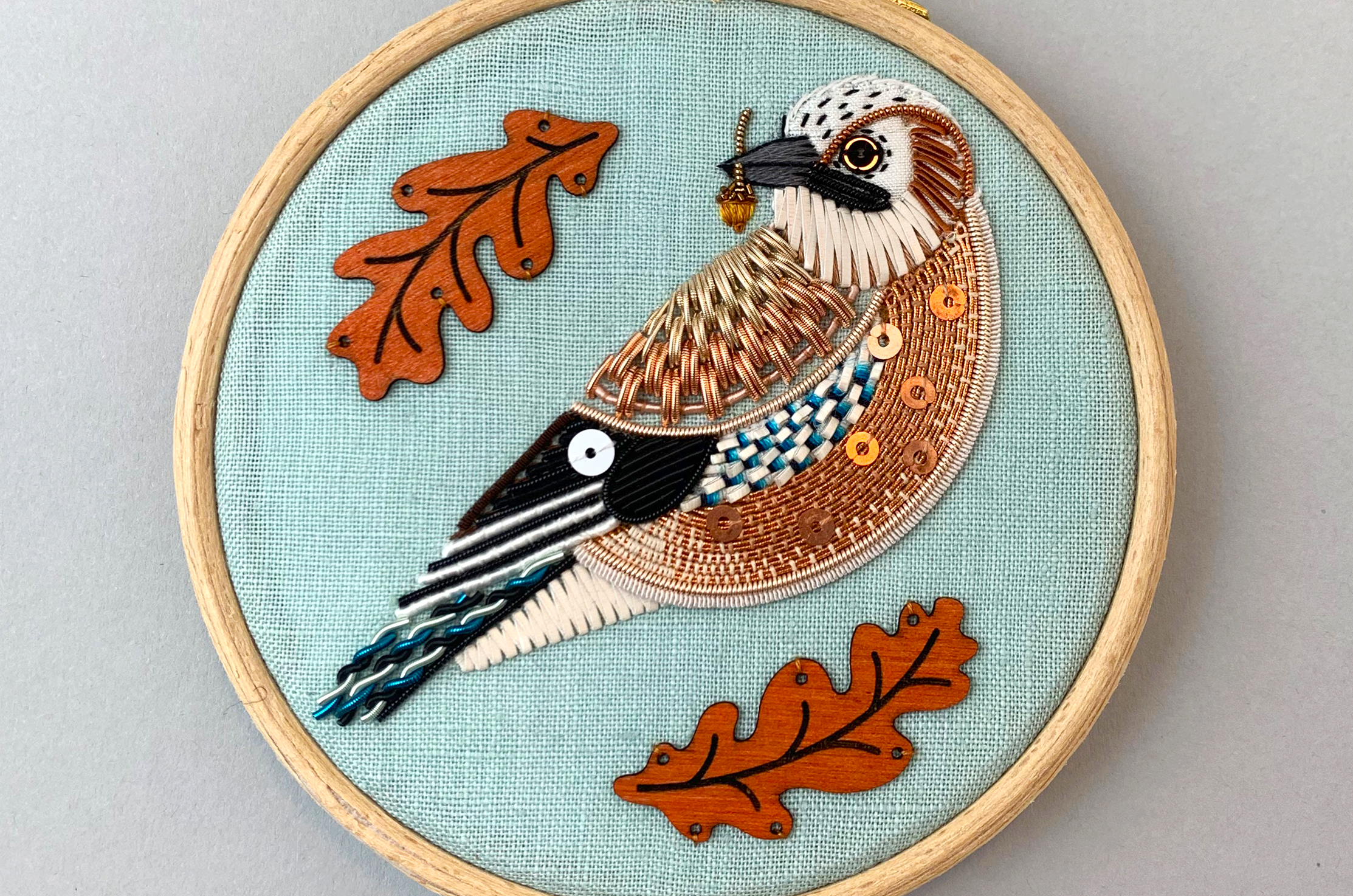 Jay- A Silk and Metal Thread Embroidery Kit