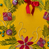 Stumpwork and Goldwork Contemporary Christmas Wreath Kit by Chrissie Juno Mann