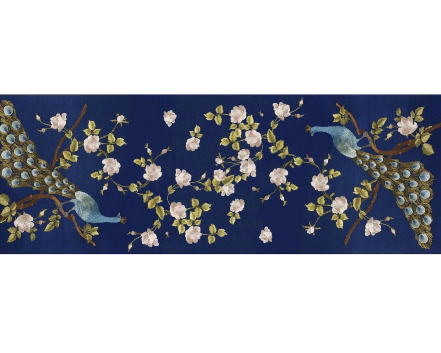 RSN Collection Silk and Wool Peacock Scarf