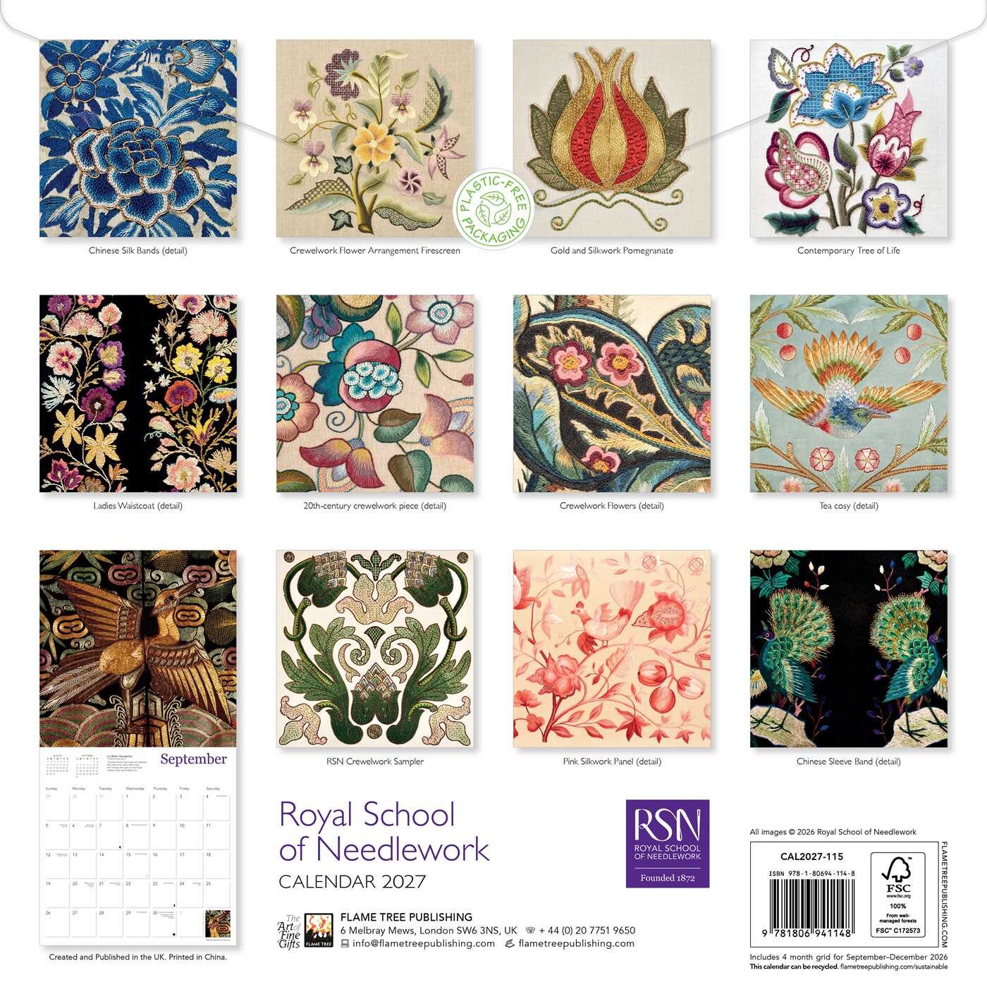 The Royal School Of Needlework Calendar 2027