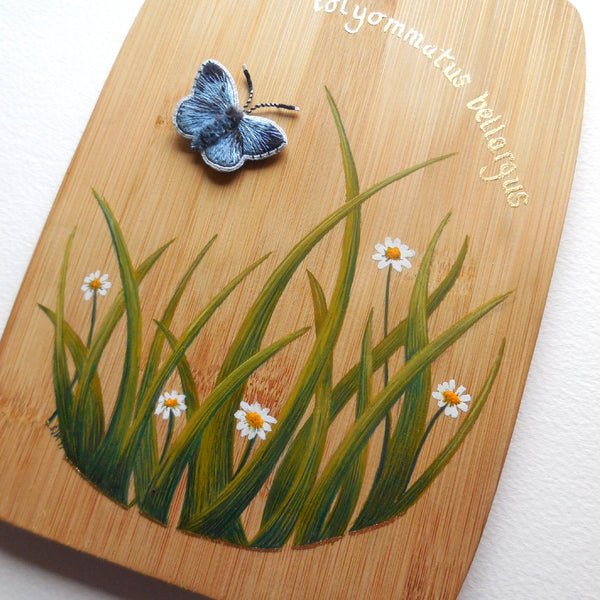Sarah Homfray Adonis Blue on wood