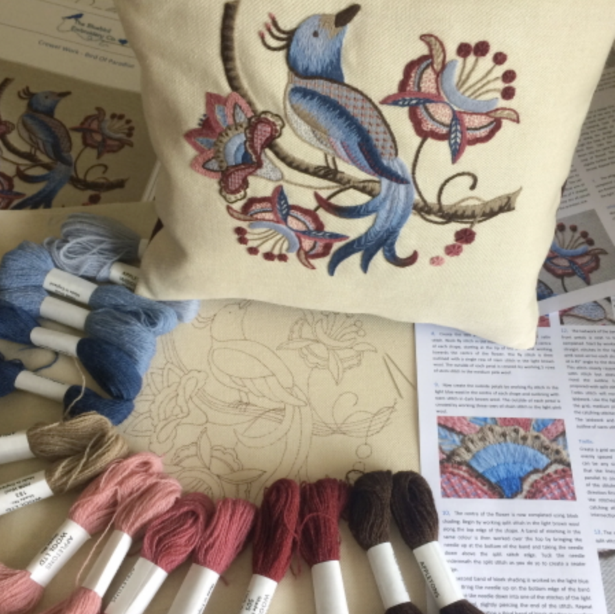 Crewel Work Bird of Paradise Embroidery Kit