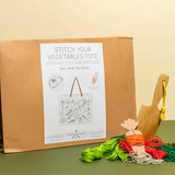 Stitch Your Vegetables Tote Bag