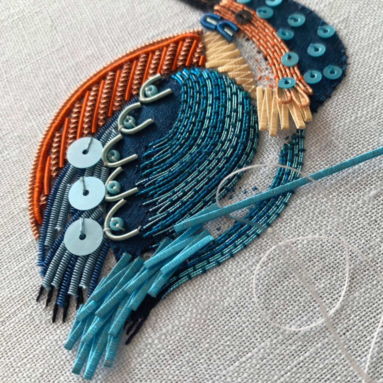 Kingfisher Metalwork Embroidery Kit