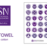 Royal School of Needlework Stitch Bank Cotton Tea Towel