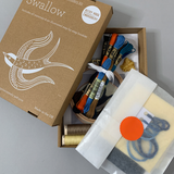 Silk and Metal Thread Swallow Embroidery Kit