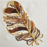 Metalwork Tawny Owl Feather Embroidery Kit
