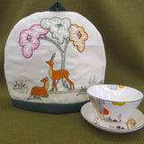 RSN Embroidery Studio: Art Deco Deer Tea Cosy Embroidery Kit