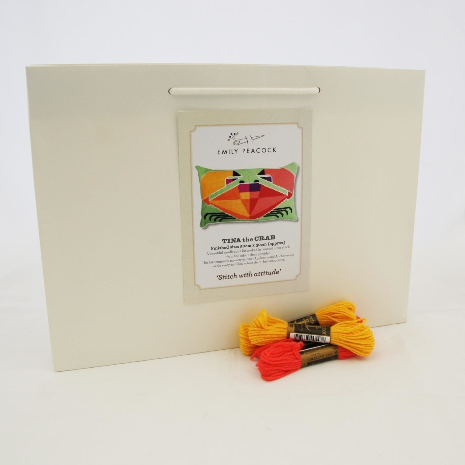 tina the crab Counted Cross Stitch kit