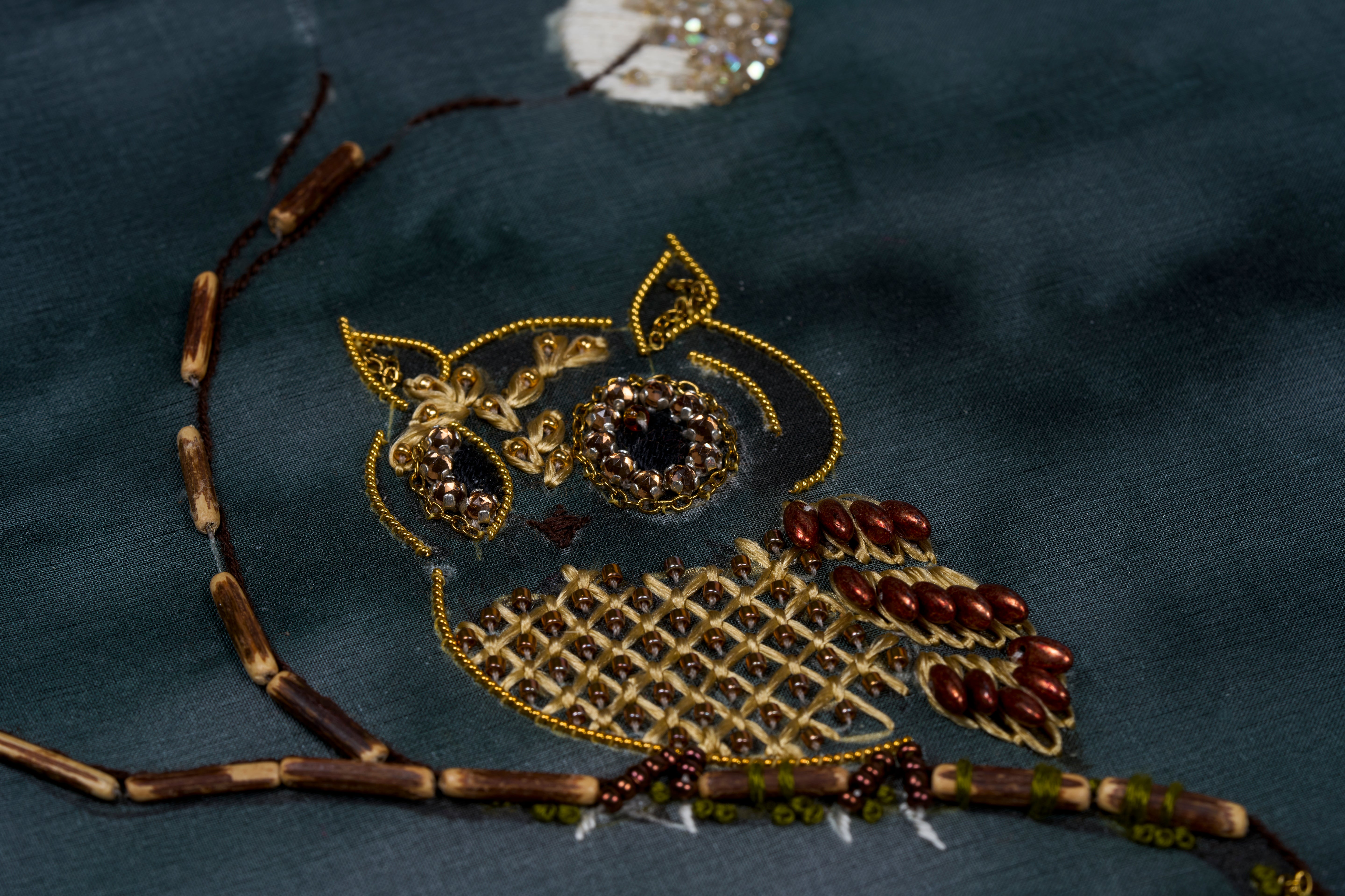 Under the Full Moon - Painting and Mixed Embroidery Techniques with Eliza Gomersall