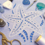 RSN Exclusive Broderie Anglaise & Richelieu Starfish Embroidery Kit by Jessica Ingram