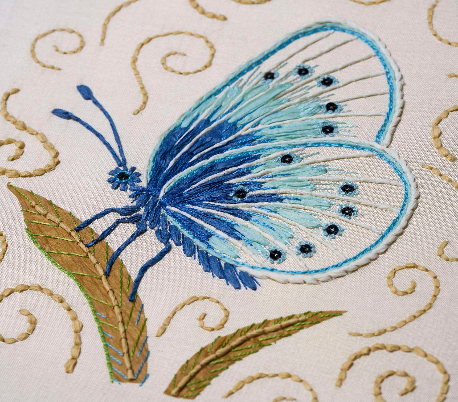 Butterfly in Sustainable Embroidery