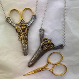 Victorian Style Pewter and Gold plated Chatelaine