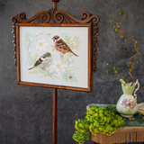 Blossom Hedge Sparrows Embroidery Kit  By Nicola Jarvis