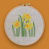 RSN A Year in Flowers:  March - Daffodil Embroidery Kit by Natalie Rowe