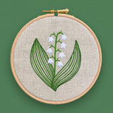 RSN A Year in Flowers: May - Lily of The Valley Embroidery Kit by Natalie Rowe